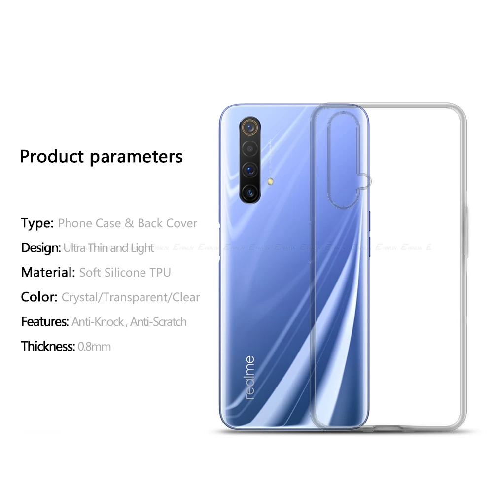 Ultra Thin Slim Clear Soft TPU Case For Oppo Realme X7 Max X2 XT X50 Pro X50m X3 Super Zoom Silicone Back Phone Cover