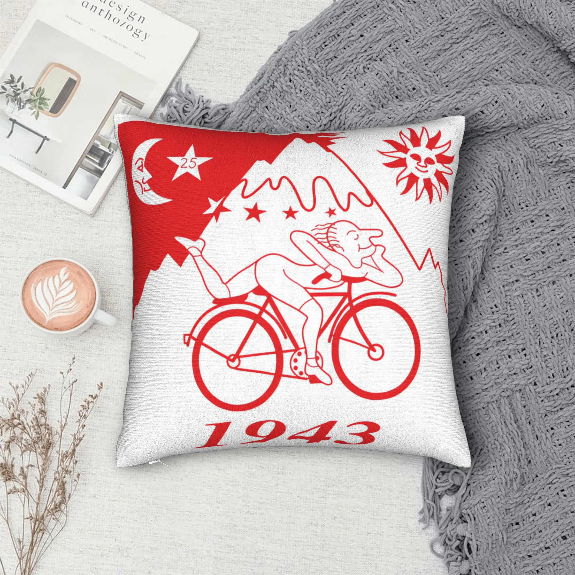Albert Hoffman 1943 Blotter Pillow Case  Novelty Pillow Cover Square Pillowcases For Sofa Couch Bed Living Room
