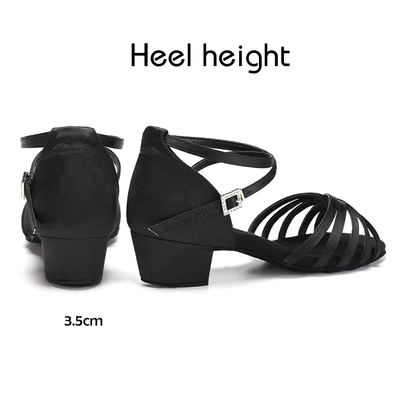 Girls Dance Shoes For Women Ladies Ballroom Latin Children/Kids Tango Salsa Latin Dancing Shoes Low Heel Salsa Training Shoes