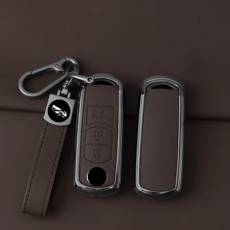 

Leather Metal Car Key Case Cover Protection Shell For Mazda 2 3 5 6 BL BM GJ Atenza Axela Demio CX-3 CX3 CX-5 CX5 CX7 CX-9 CX8