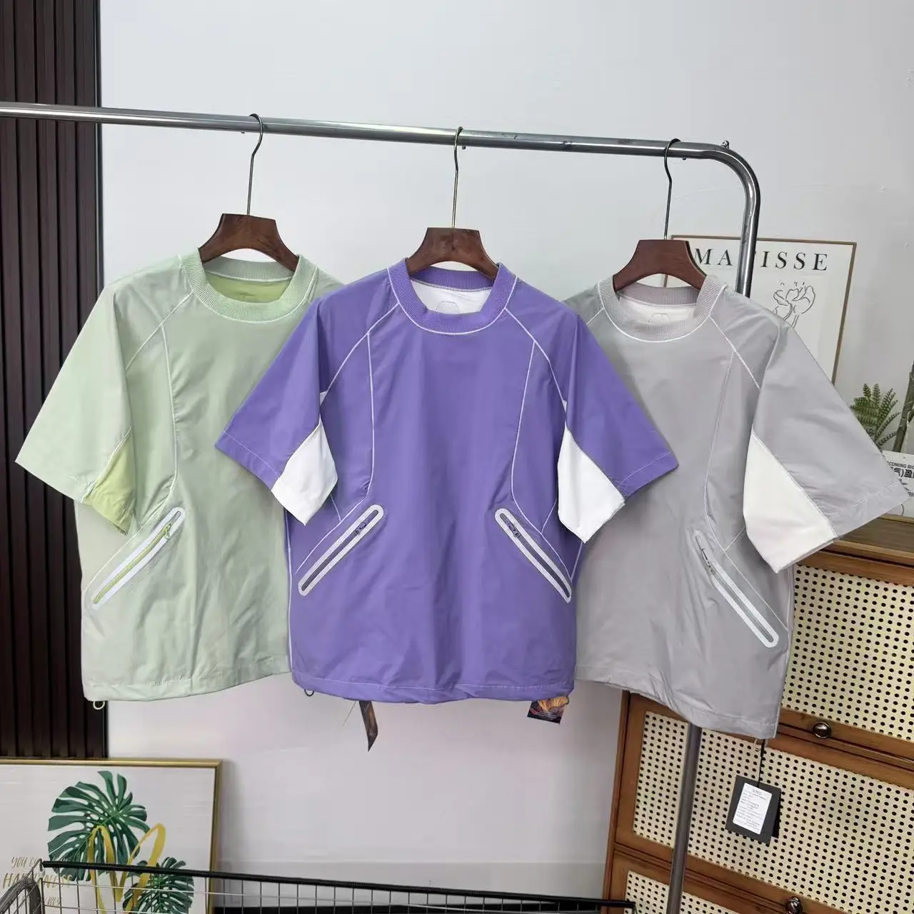 

Светоотражающая велосипедная спортивная футболка свободного кроя из дышащего нейлонового материала с узором, повседневная, с технологией отвода влаги