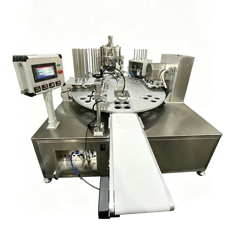 Automatic Rotary Liquid Filling & Cup Sealing Machine for Yogurt, Sauce, Soy Milk Plastic Cup