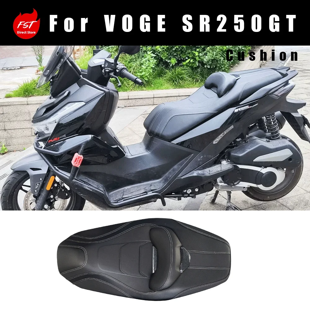 Suitable for VOGE SR250GT Personal Custom Thickened Rear Offset Cut Base High‑Rebound Sponge Comfortable Cushion