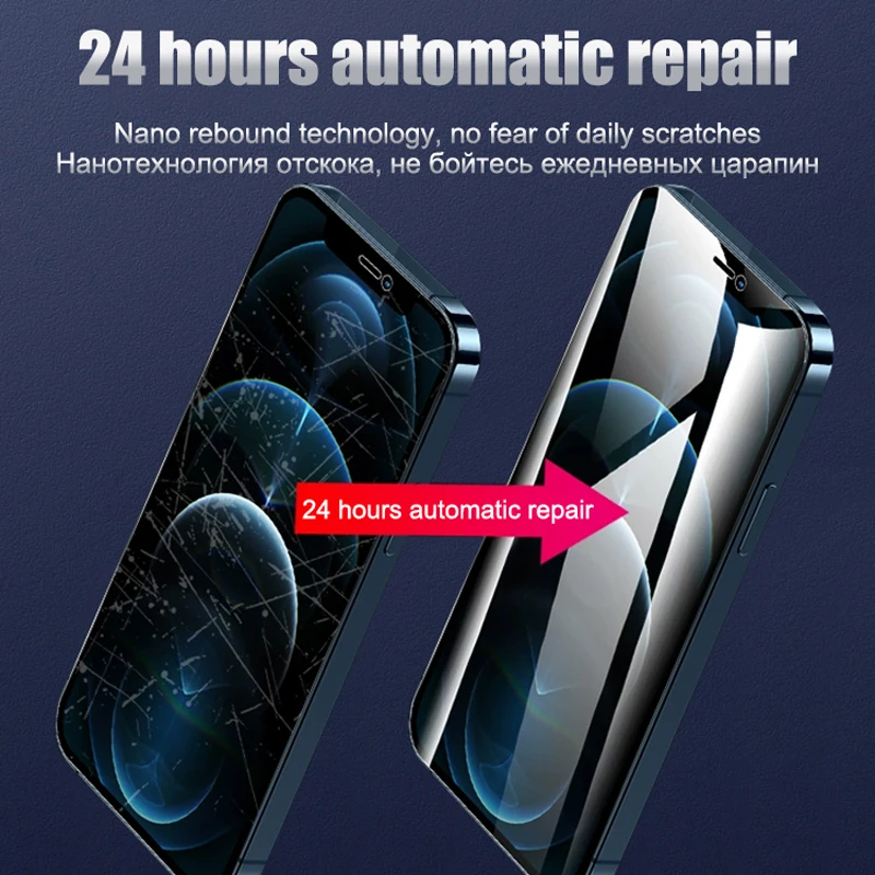 Full Body Hydrogel Film For iPhone 16 15 14 11 12 13 Pro Max Frame Front Back Screen Protector Camera Lens Protective Film Cover image 6