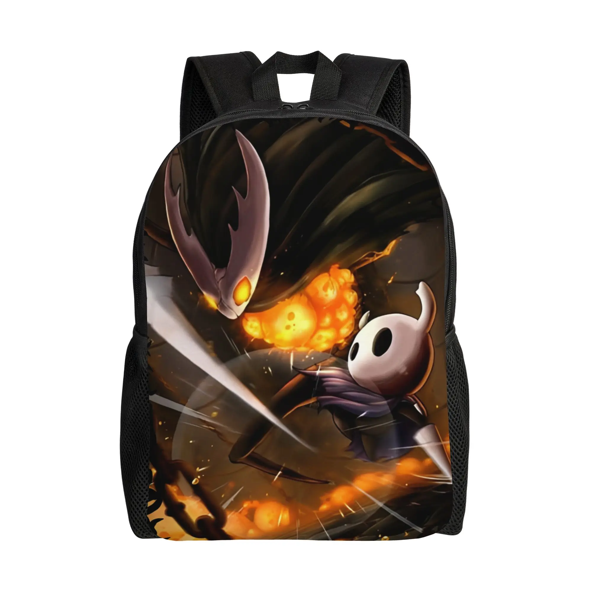 

Рюкзак Hollow Knight для мужчин и женщин, стильный студенческий рюкзак для походов и путешествий, игровая сумка через плечо с карманом