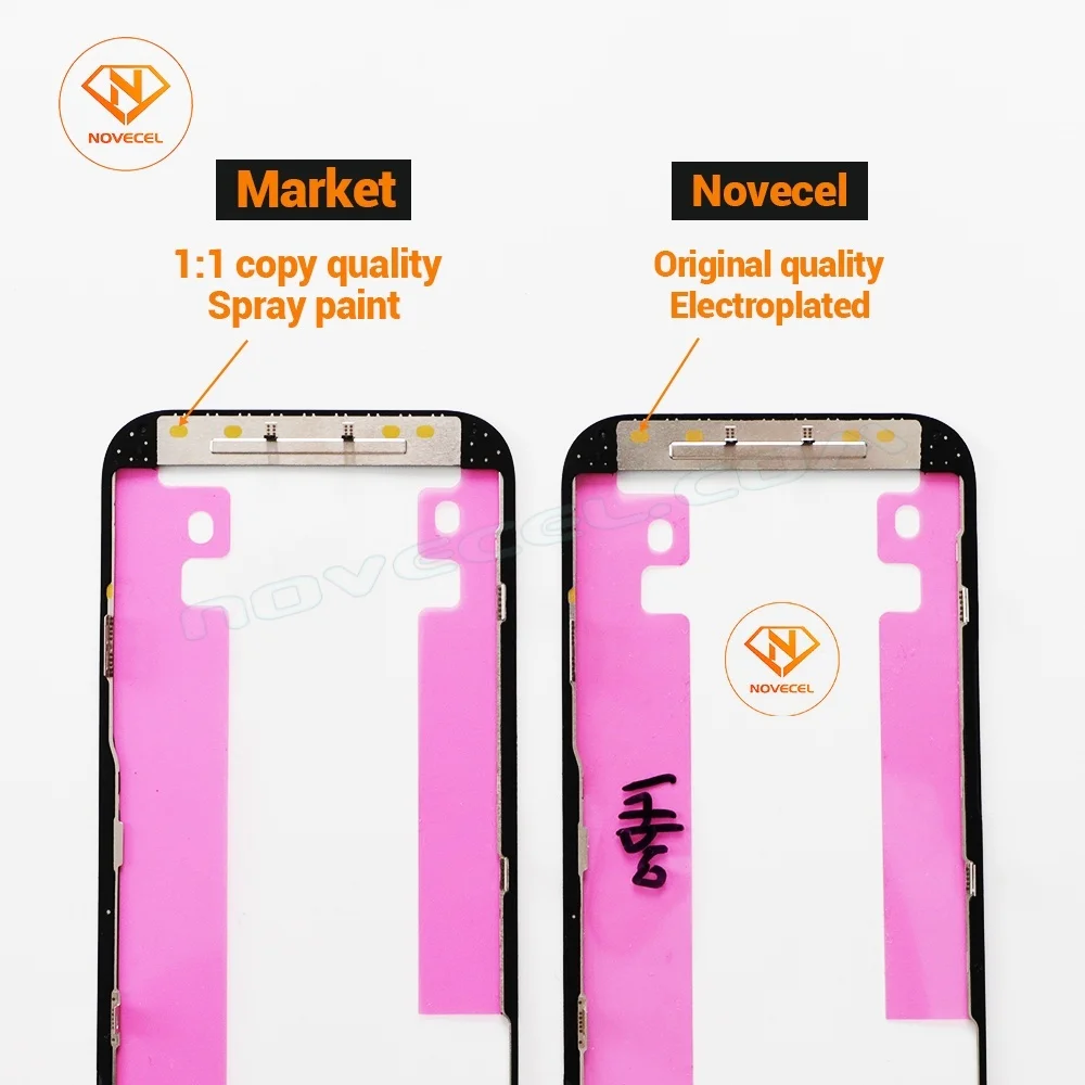 5pcs Top Quality ORI Front Bezel Frame with Adhesive Tape for iPhone 12 11 13 14 15 pro X Xs Max LCD Middle Frame for 16 series
