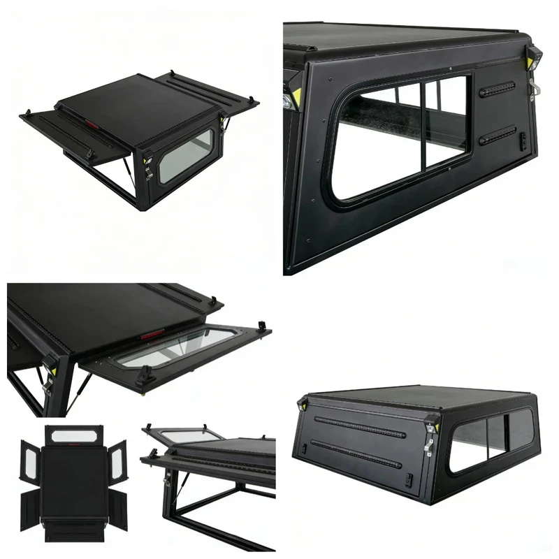 

STLF s For Double Cab With Aluminum Alloy Electric Folding Waterproof Locking Tailbox A-Deck Canopy