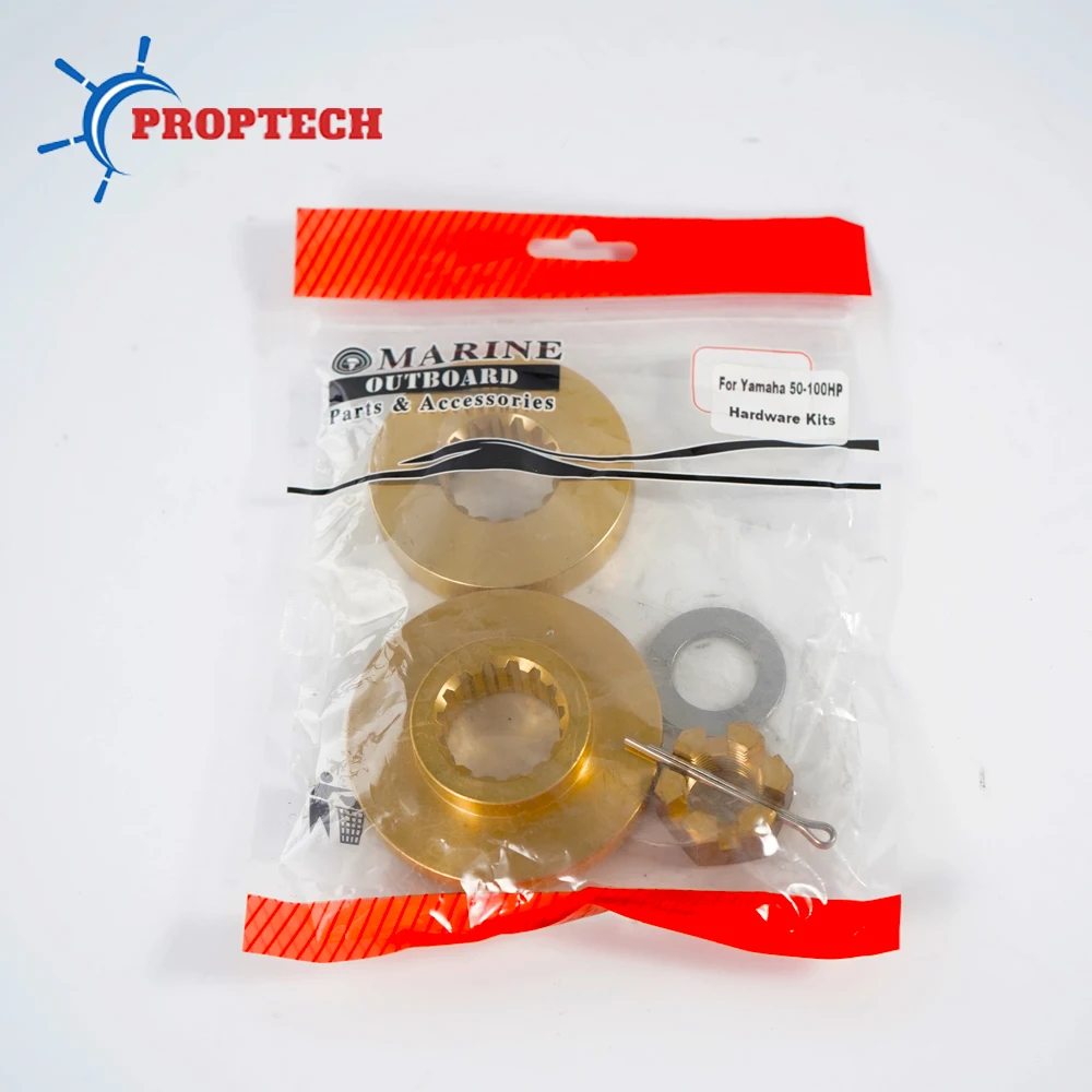 

50-100HP Propeller Installation Hardware Kits For Yamaha Outboard Propeller Includes Thrust Washer/Spacer/Nut/Cotter Pin/Washer