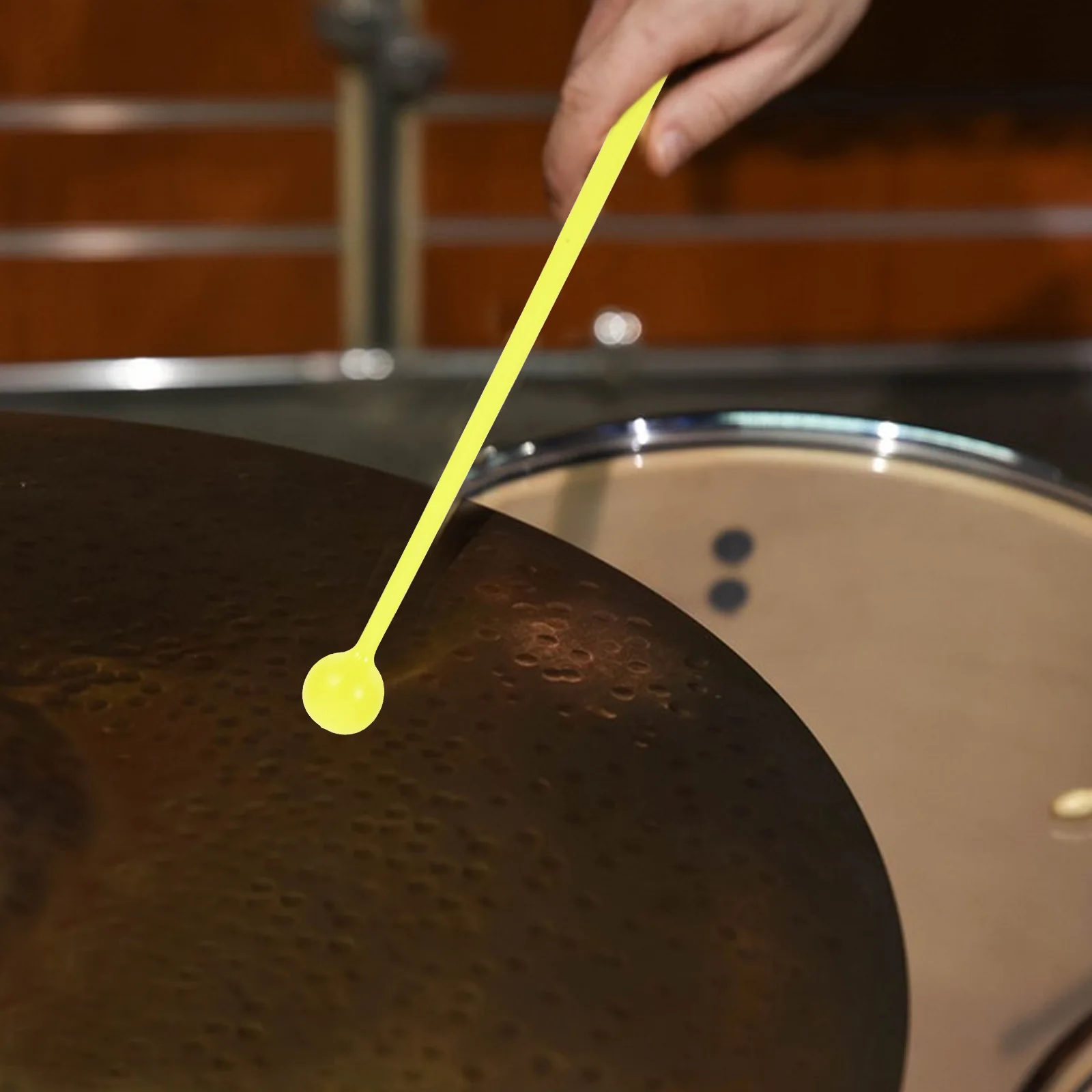 

16pcs Kids Drum Stick Yellow Handheld Drum Hammer For Children Teaching Aids Durable Music Learning Tool For Toddlers