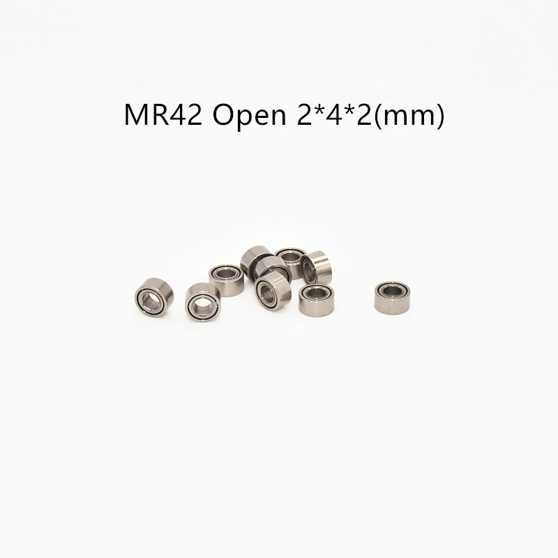 MR42 10 sztuk 2 * 4 * 2 (mm) Łożyska miniaturowe ze stali chromowanej