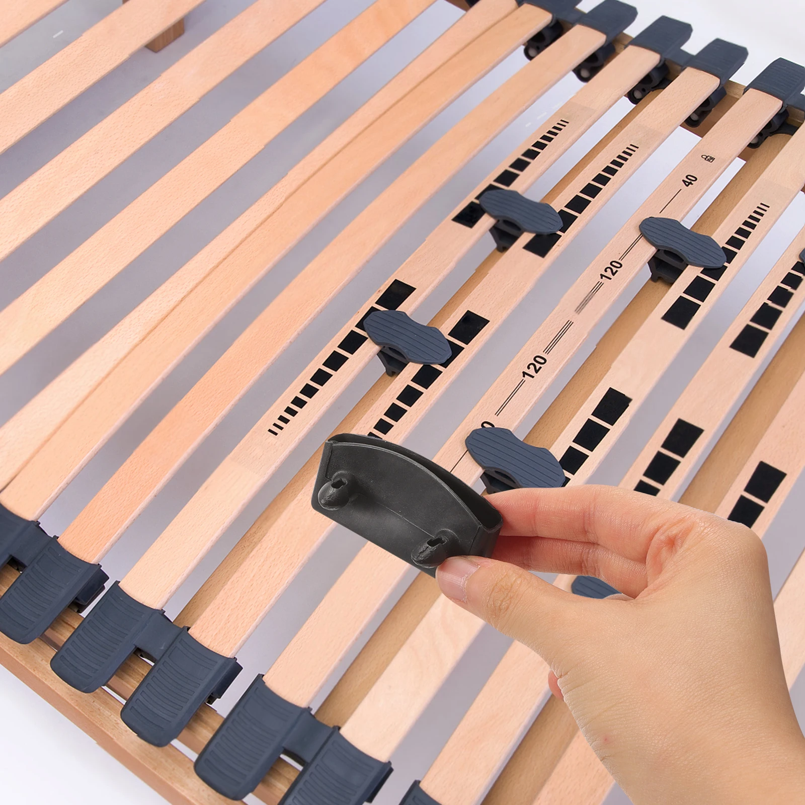 

20pcs Bed Slat End Caps Plastic Replacement Parts For Wooden Metal Bunk Beds Furniture Accessories Bed Frame Components