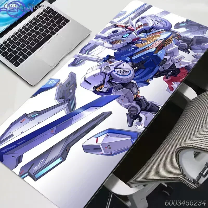 Explosion Effect Anime Mecha Large Mousepad, Rubber Base Extended Desk Mat, Non-Slip Waterproof Keyboard Pad for Gaming and Offi