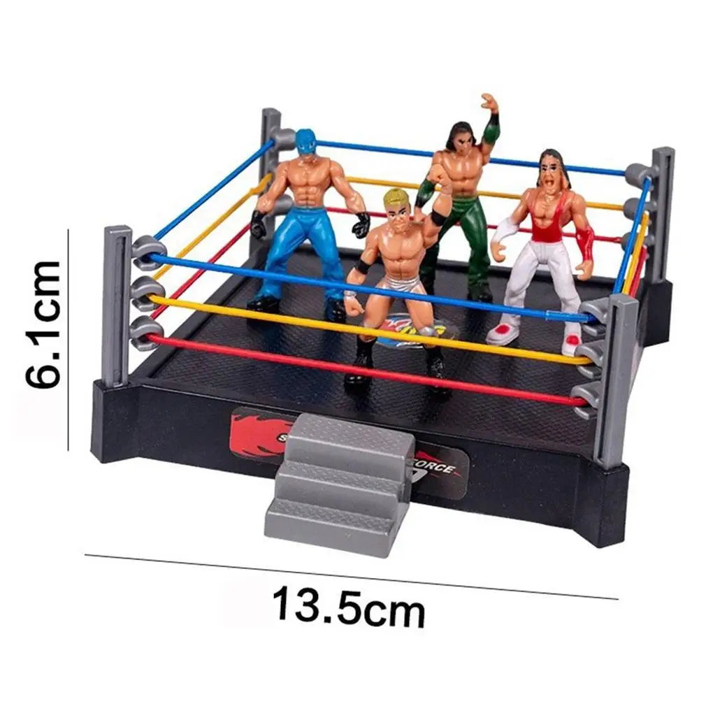 Fighting Toys Small Wrestling Toy Wrestler Warrior Toys Funny Wrestling Ring Set Funny Kids Toys Children Gift