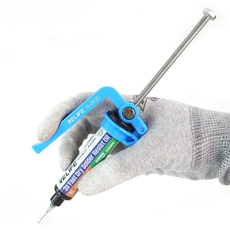 

RELIFE RL-062D potenciador de pegamento Manual que ahorra trabajo para jeringa de 5-10CC aceite soldadura herramienta