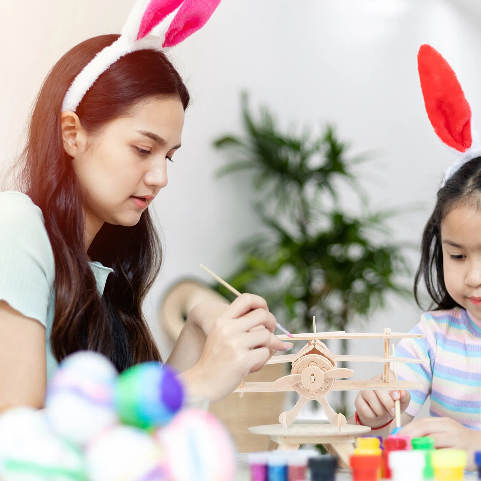 

3Pcs DIY Airplane Kit Wood Plane Assemble Paint Educational Kids Hand Eye Coordination Decor Birthday Gift Model Airplane Kit