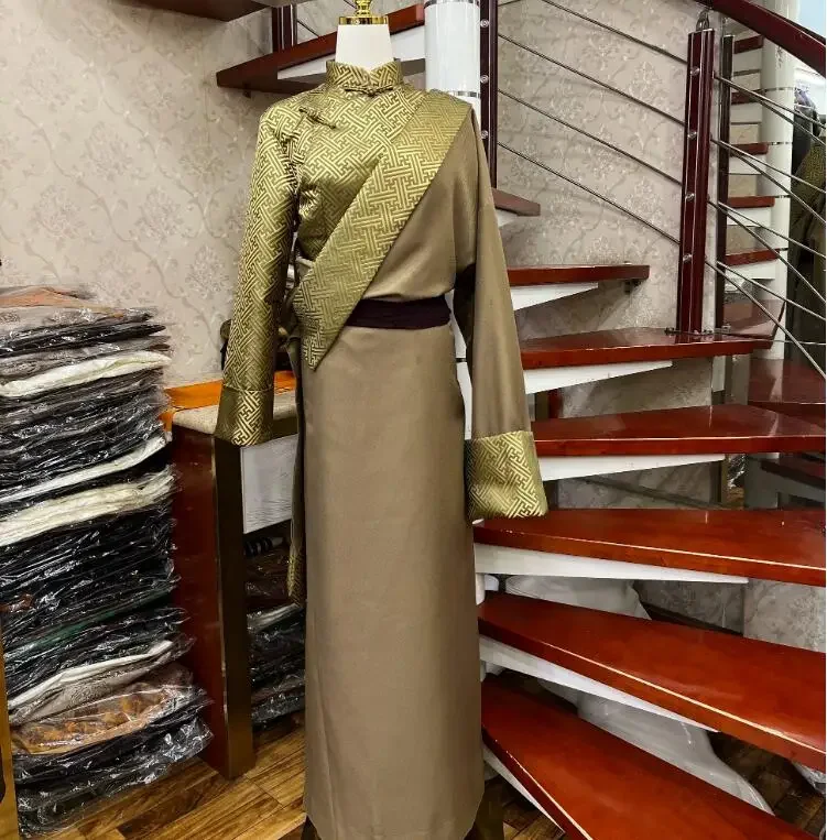 

Women's Ethnic Minority Robe Chinese Traditional Women's Clothing Kangba Tibetan Robe Set