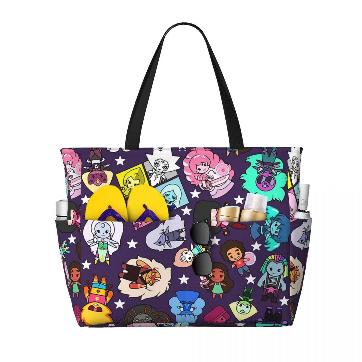 

Crystal Gems Steven Universe Beach Tote Bag Sport Gym Yoga Duffle Large Tote Bag Women Travel Bag Fitness bag