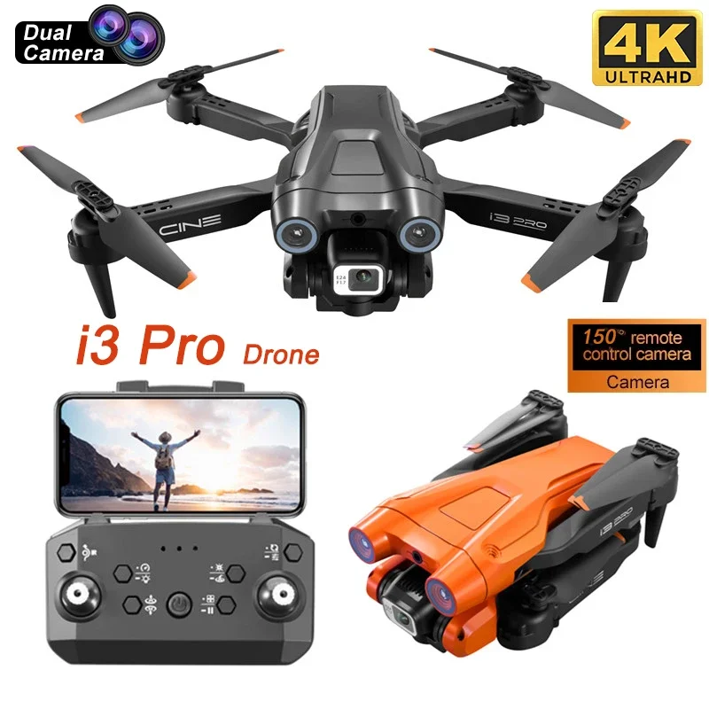 

NEW RC i3 Pro Drone 4K HD Dual ESC Camera Optical Flow Positioning Obstacle Avoidance Foldable Quadcopter RC Dron Toys Gift