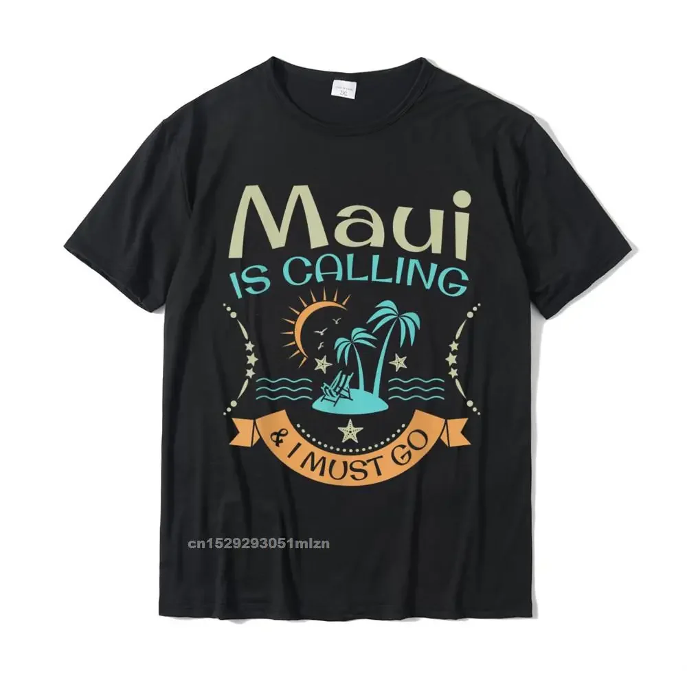 Maui Hawaii Hawaiian Funny Beach Aloha Summer Vacation T-Shirt Printed On Tops Shirt Cotton Youth Tshirts Printed On Slim Fit