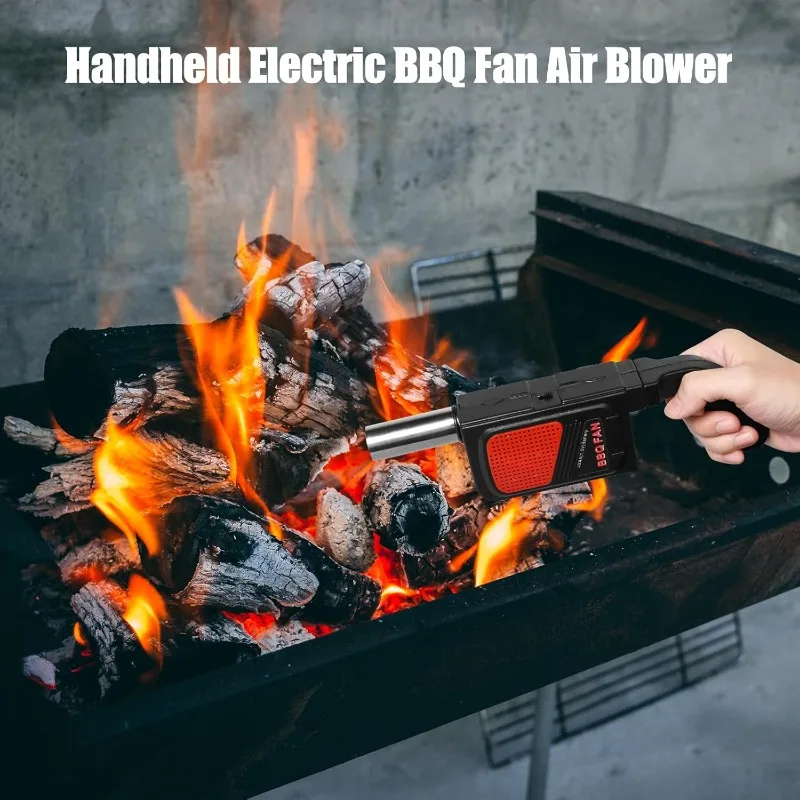 Outdoor Camping Picnic Barbecue Air Blower Portable Handheld Electric BBQ Cooking Fan Air Blower Fire Bellows Tool