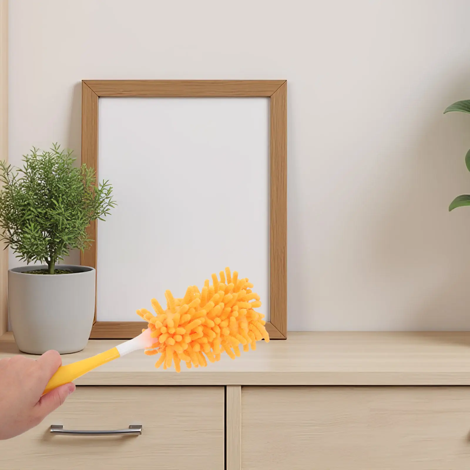 1Set Chenille Hand Duster Washable Microfiber Cleaning Brush Reusable Tool for Home Office Car Window Dash Fan Wall Screen Dust