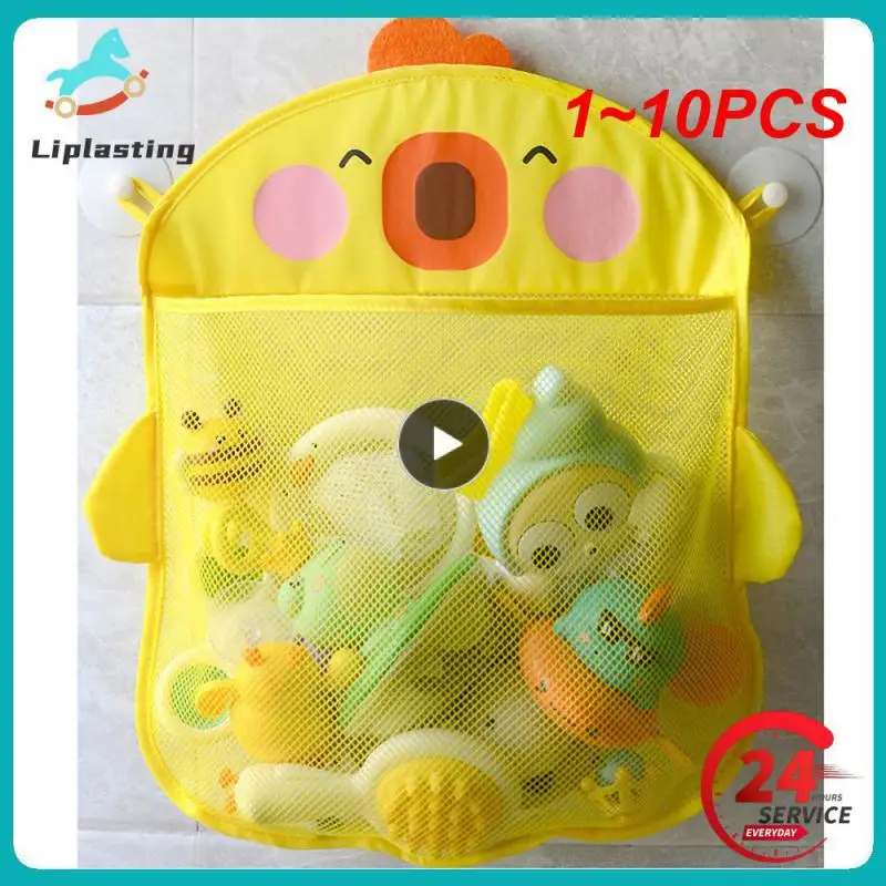 1 ~ 10 Stuks Cartoon Dier Douche Opknoping Mand Schattige Mesh Tas Badkamer Opslag Organizer Houder Voor Kinderen Baby Bad Water Speelgoed