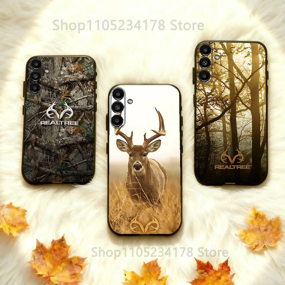 

R-Realtree Real Tree Camo Phone Case For Samsung Galaxy A73,31,32,72,41,53,52,71,22,5G,Note,J7,8,9 Soft Black Cover