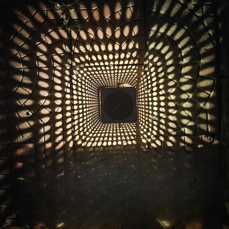 โคมไฟโซลาร์เซลล์ LED โปรเจคเตอร์ลายเหล็กดัด พกพาสะดวก แสงกลวง สำหรับสวนหย่อม สนามหญ้า ไฟตกแต่งภูมิทัศน์ นำเข้า