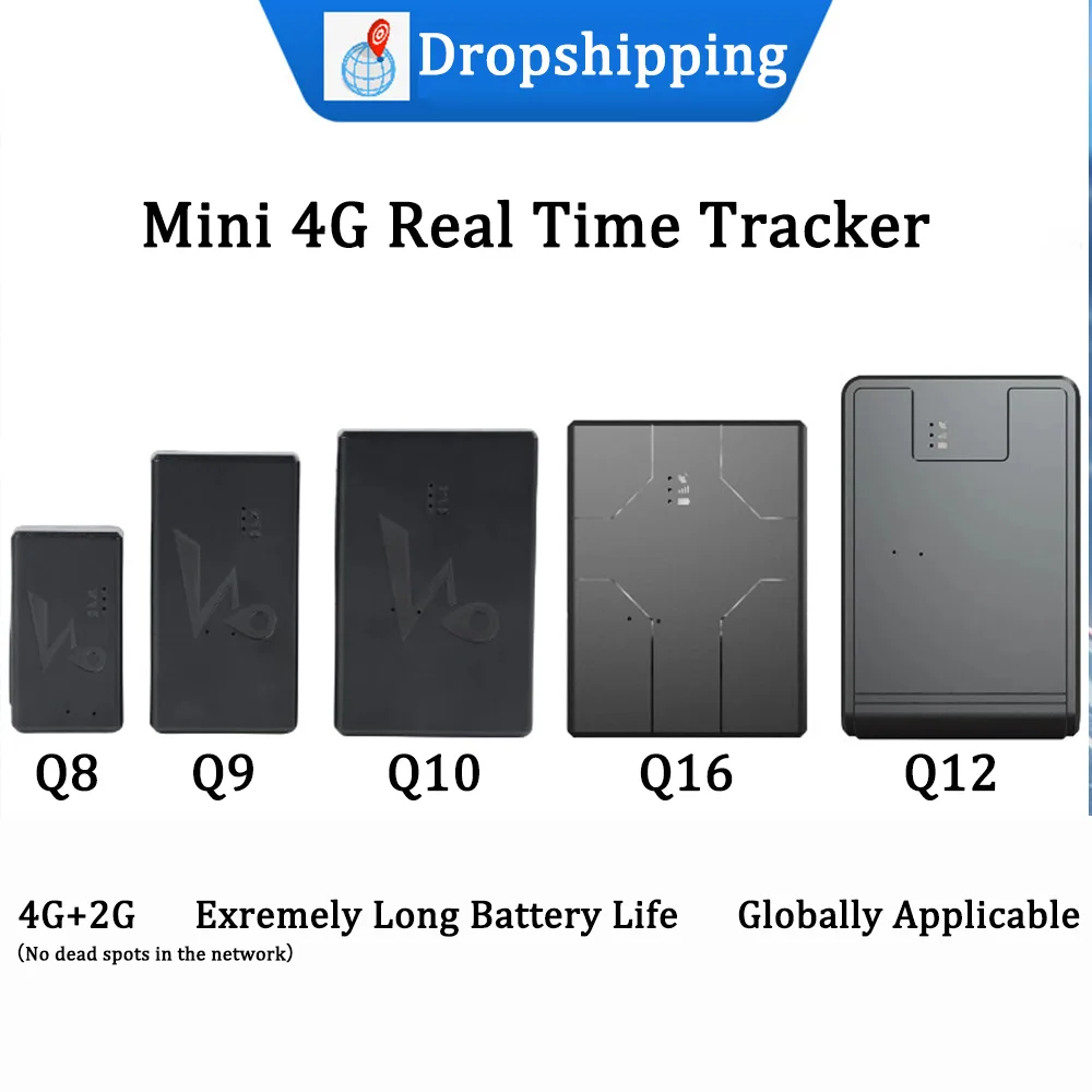 Q8/9/10/16/12 4G GPS Tracker Mini Real Time Car Tracking Device Anti-Lost Trackers Vehicle Kids GPS Locator Dropshipping 