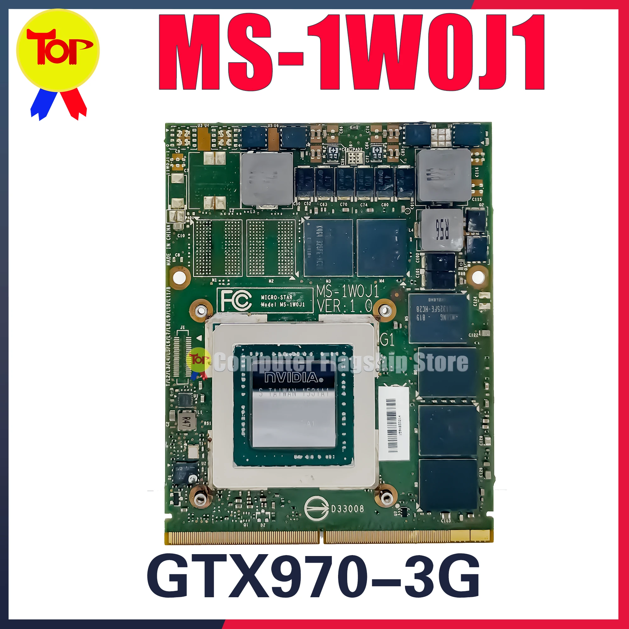 

KEFU MS-1W0J1 For MSI GT72S 6QE Dominator Graphics Video Card 16F3 16F4 GT60 GT70 GTX970-3G VGA Card 100% Testd Fast Shipping