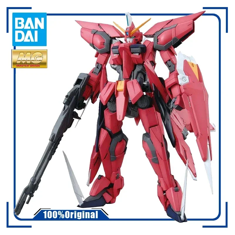 BANDAI MG 1/100 Anime Figure Athrun Zala GAT-X303 Aegis Gundam Assembly Plastic Model Kit Action Toy Figure Gifts