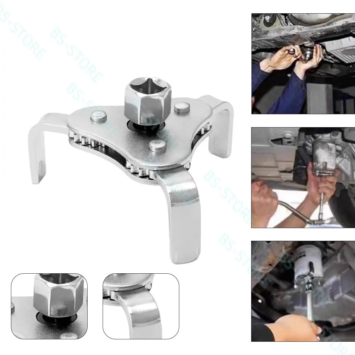Universal Oil Filter Wrench Adjustable Install Uninstall Removal Key Repairing Tool Car Repair Tools Removal Tool