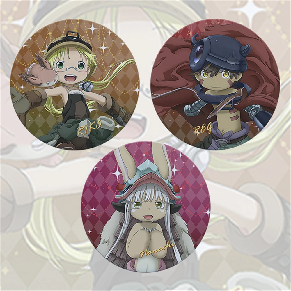 

58 мм аниме сделано в бездне Riko Reg Nanachi Prushka Faputa косплей костюм значок булавка SPTE жесть брошь реквизит подарок