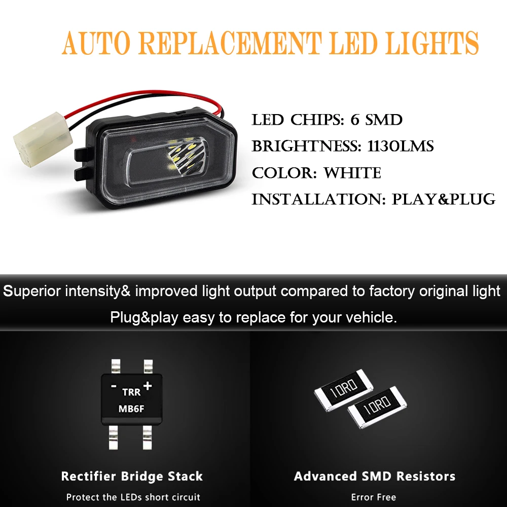 2Pcs White LED Under Side Mirror Light Puddle Lamp for Mercedes Benz GLC X253 X254 C253 GLB X247 CLS-Class C257 C217 Coupe W247