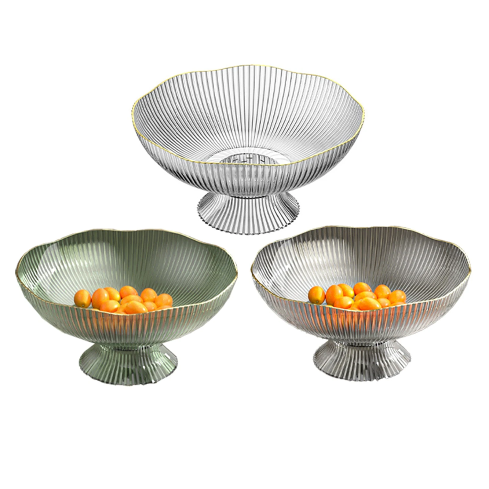 

Draining Fruit Plate Luxurious Plastic Footed Fruit Bowl Beautiful Healthy with Draining Hole for Coffee Table for Living Room