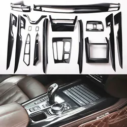 Fits BMW X5 F15 2014 2015 2016 2017 2018 ABS Carbon Fiber Style Accessories Car Interior Decoration Molding Cover Trims Stickers