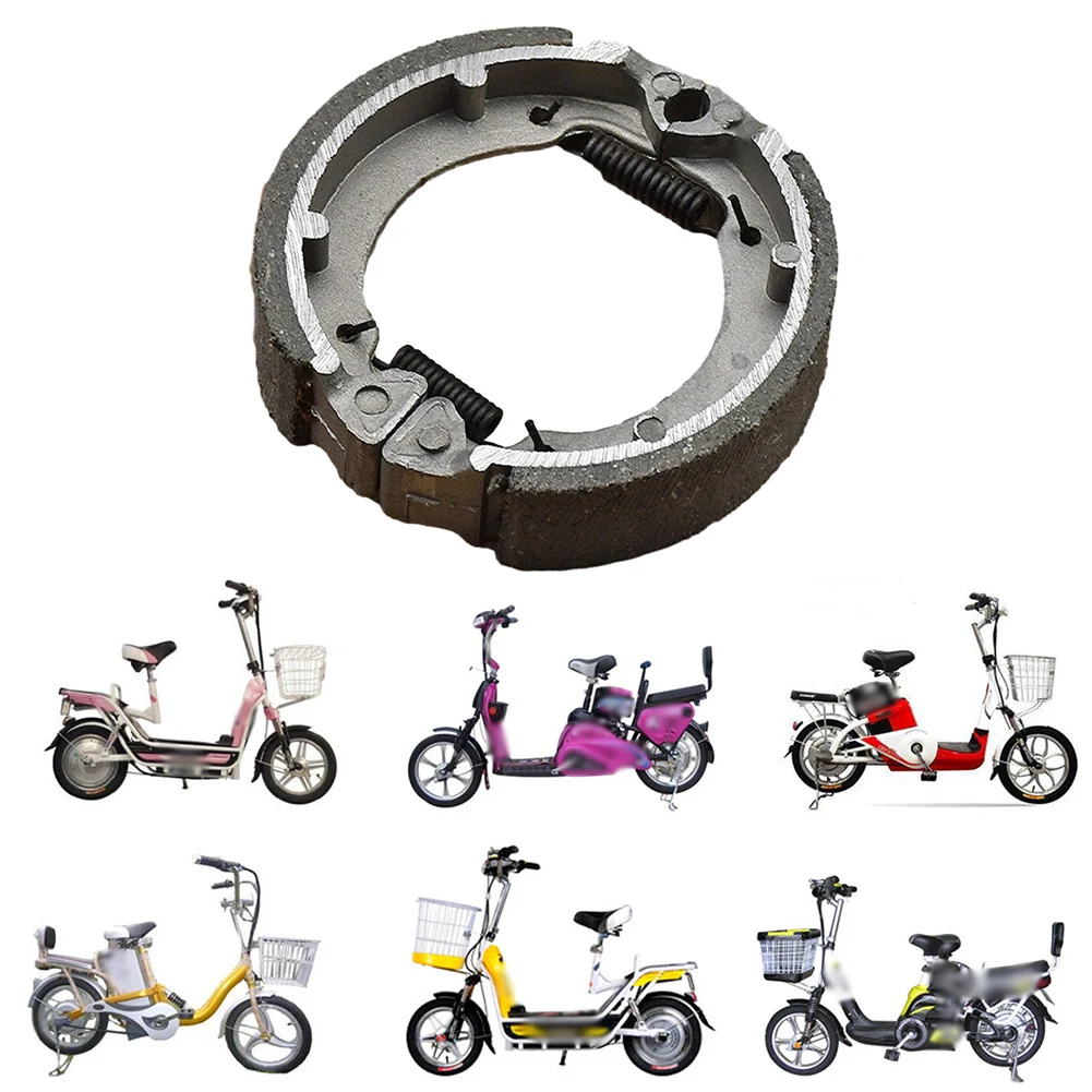 Front Drum Brake Pad Shoe TB50 80MM Electric Bike Front Wheel Drum Brake Replacement Spare Parts Bicycle Repair Tool Accessories