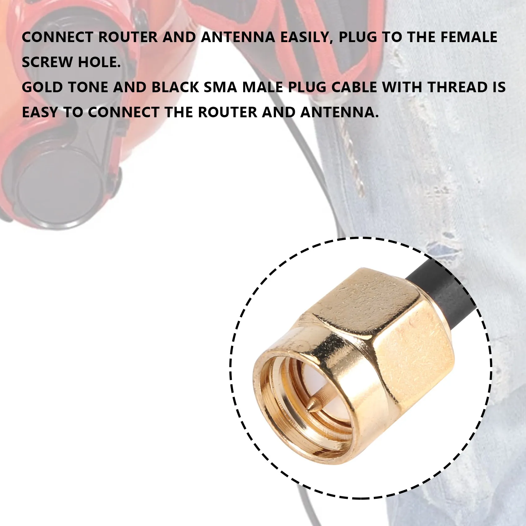 تمديد الحبل SMA ذكر إلى شاحن أنثي ضفيرة محوري البلوز تمديد كابل 3.3ft طويلة