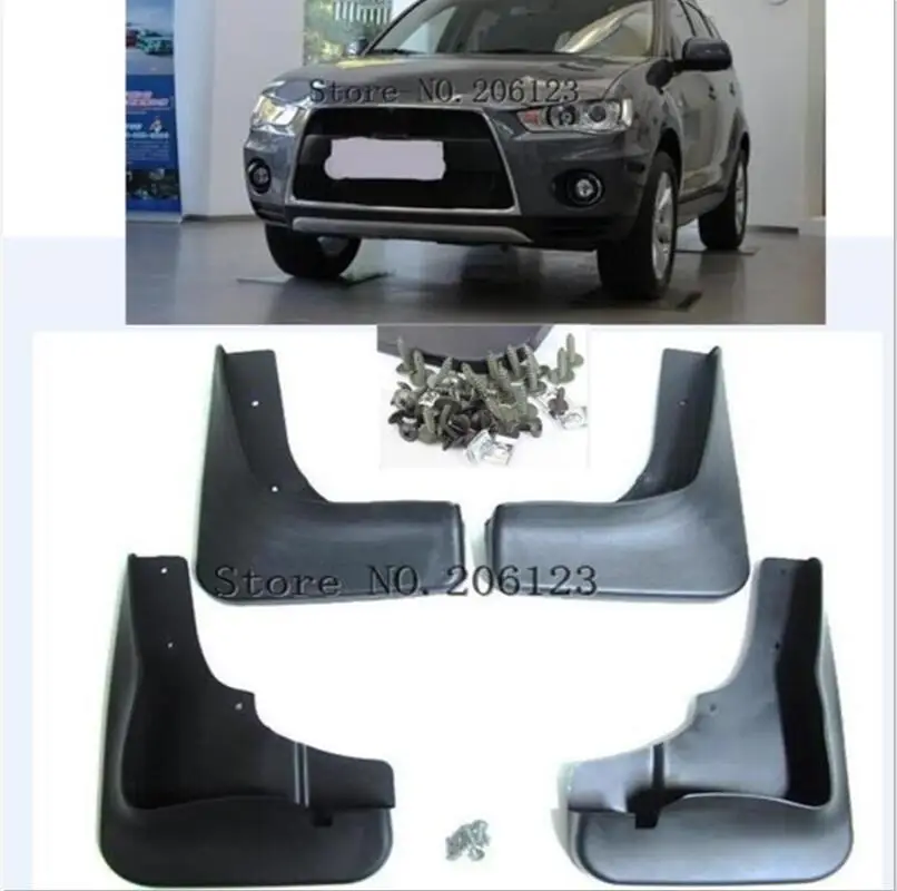 

Брызговики передние/задние формованные для Mitsubishi Outlander 2010, 2011, 2012