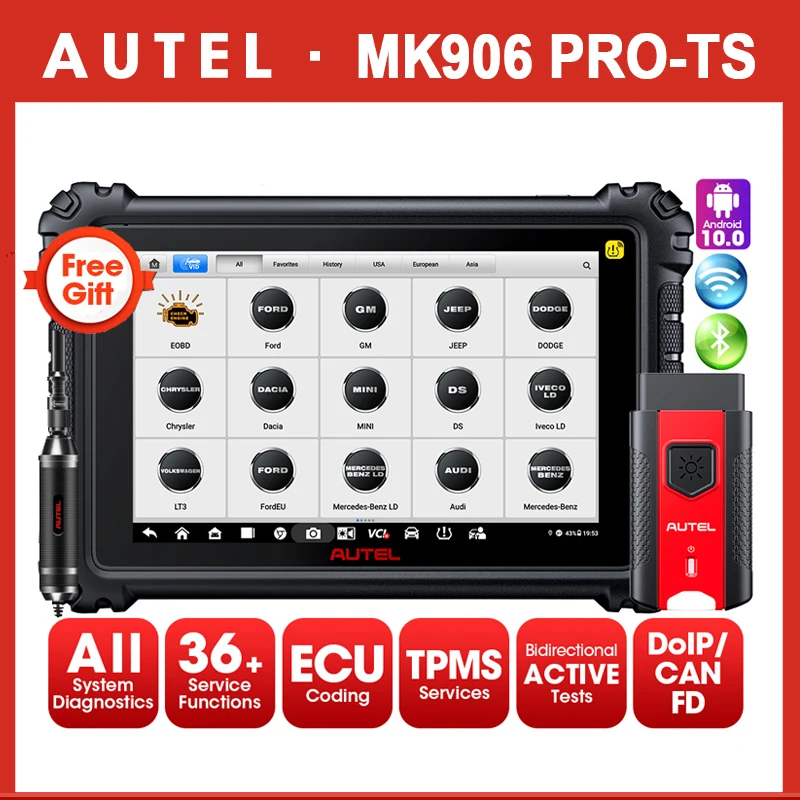

Autel MaxiCOM MK906 Pro-TS Полный TPMS Автоматический диагностический сканер Автомобильная диагностика Инструмент для кодирования ключей Обновление MS906BT/MS906TS