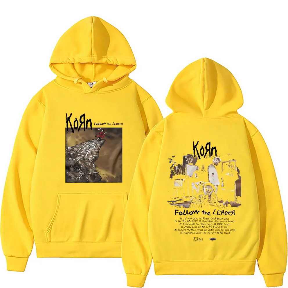 Rock Band Korn Follow The Leader Graphic Hoodie Men Women Gothic