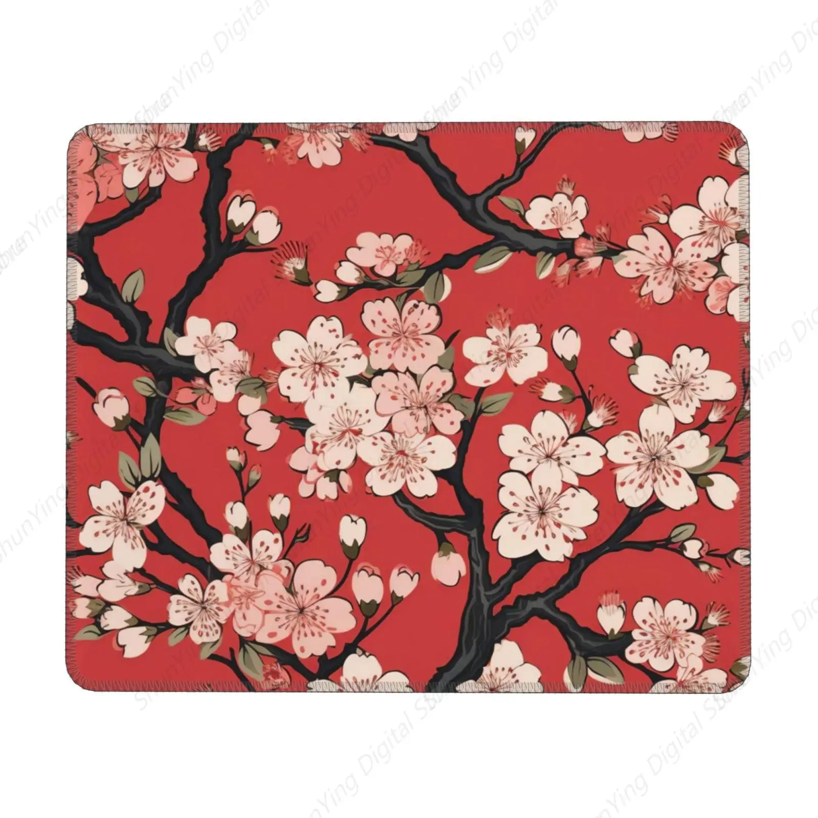 

Cherry Blossom Mouse Pad Anti Slip Rubber Base Game Red Mouse Pad Suitable For Office Mouse Pads On Computers And Laptops