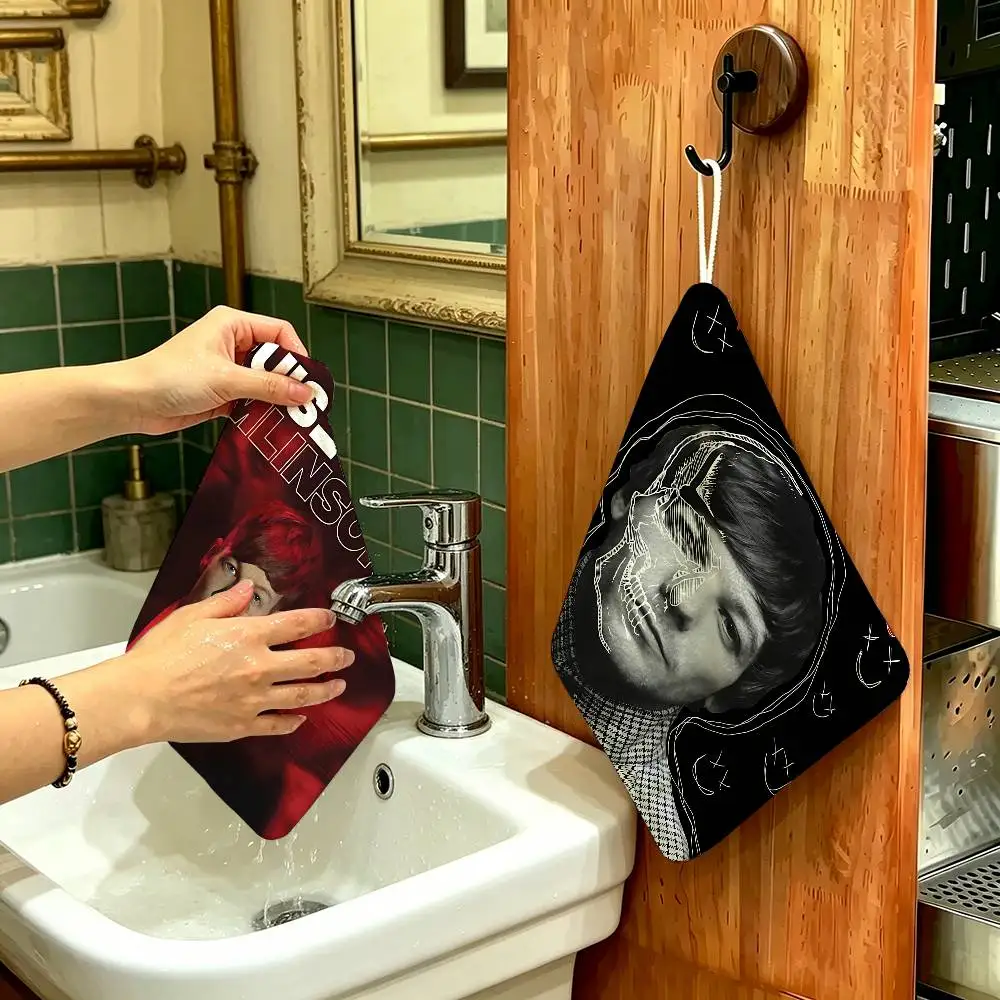 L-Louis Hot Singer T-Tomlinsons Multi-scene Polyester Cotton Towel, Hanging Hand Wiping Cloth for Kitchen Bathroom Hotel