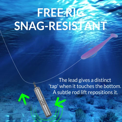 Imagen 2 del producto 9KM 5-20 piezas Drop Shot plomo pesas de pesca para aparejo gratuito Jika Rig pesca plomo para pesca de lubina agua salada agua dulce