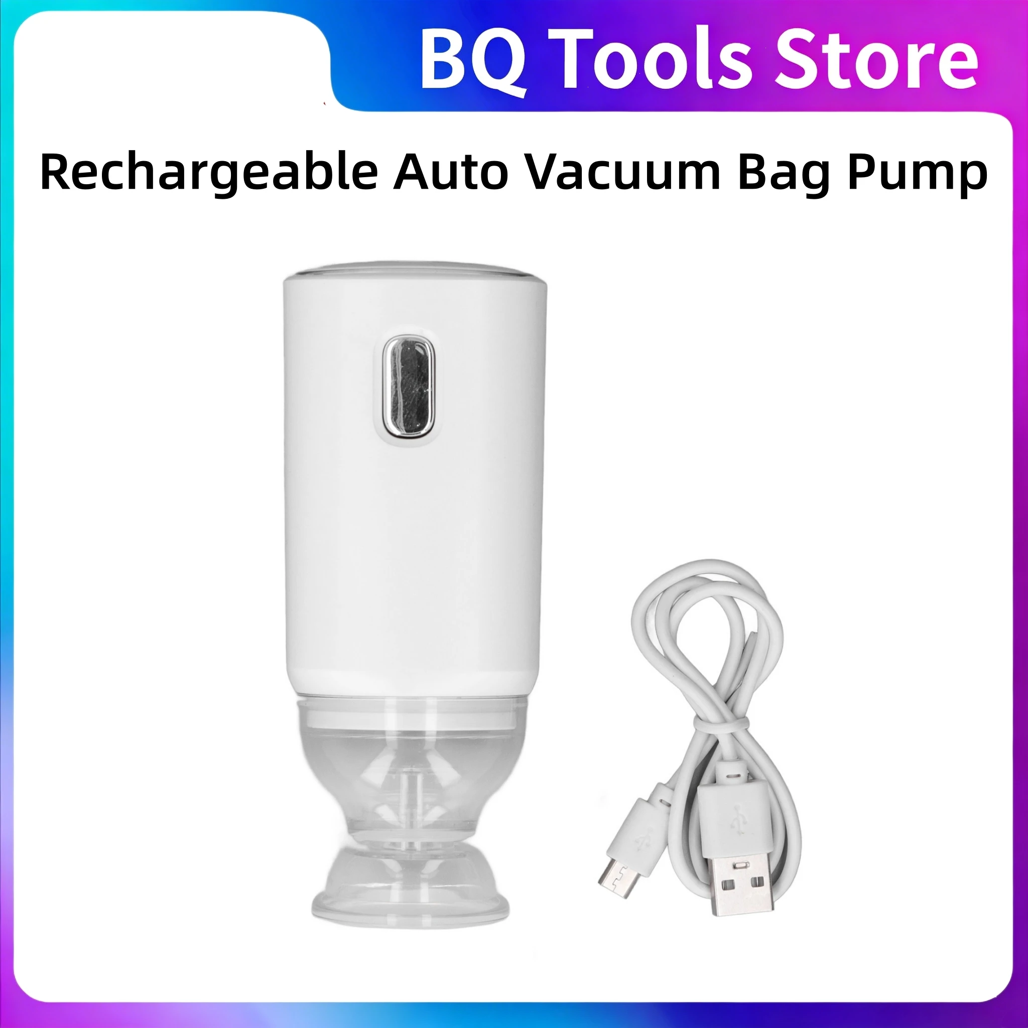 90W 5V Rechargeable Auto Vacuum Bag Pump Portable Electric Vacuum Sealed Compression Pumpfor Clothes Food Organizer
