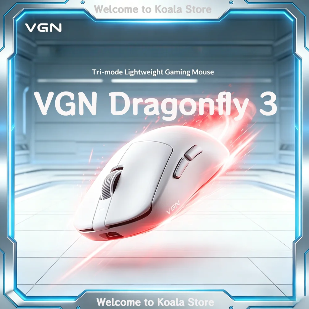 VGN Dragonfly 3 Serise Bluetooth Wireless Mouse 3Mode Gaming Mouse Lightweight 800mah E-sports Mouse PAW3950 Extreme 8K For FPS