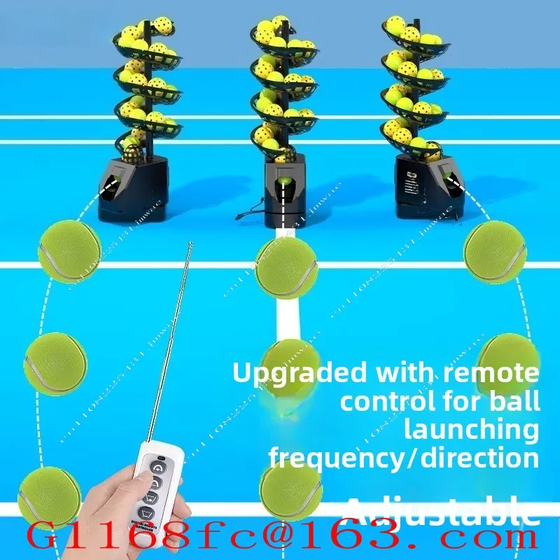 Tennis Pick Ball Universal Throwing Machine Remote Control Serving Trainer Coach Delivery Machine