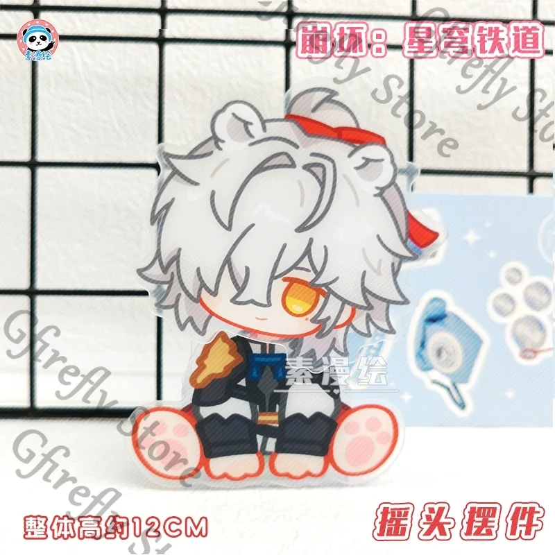 Anime Cosplay Honkai: Star Rail Phainon Jing Yuan Aventurine Kakavasha Shake The Head Acrylic Standing Sign Desktop Ornament