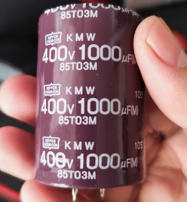 

1PCS 400v 1000uf 1000uf 400v1000uf Electrolytic Capacitor volume 35*50MM