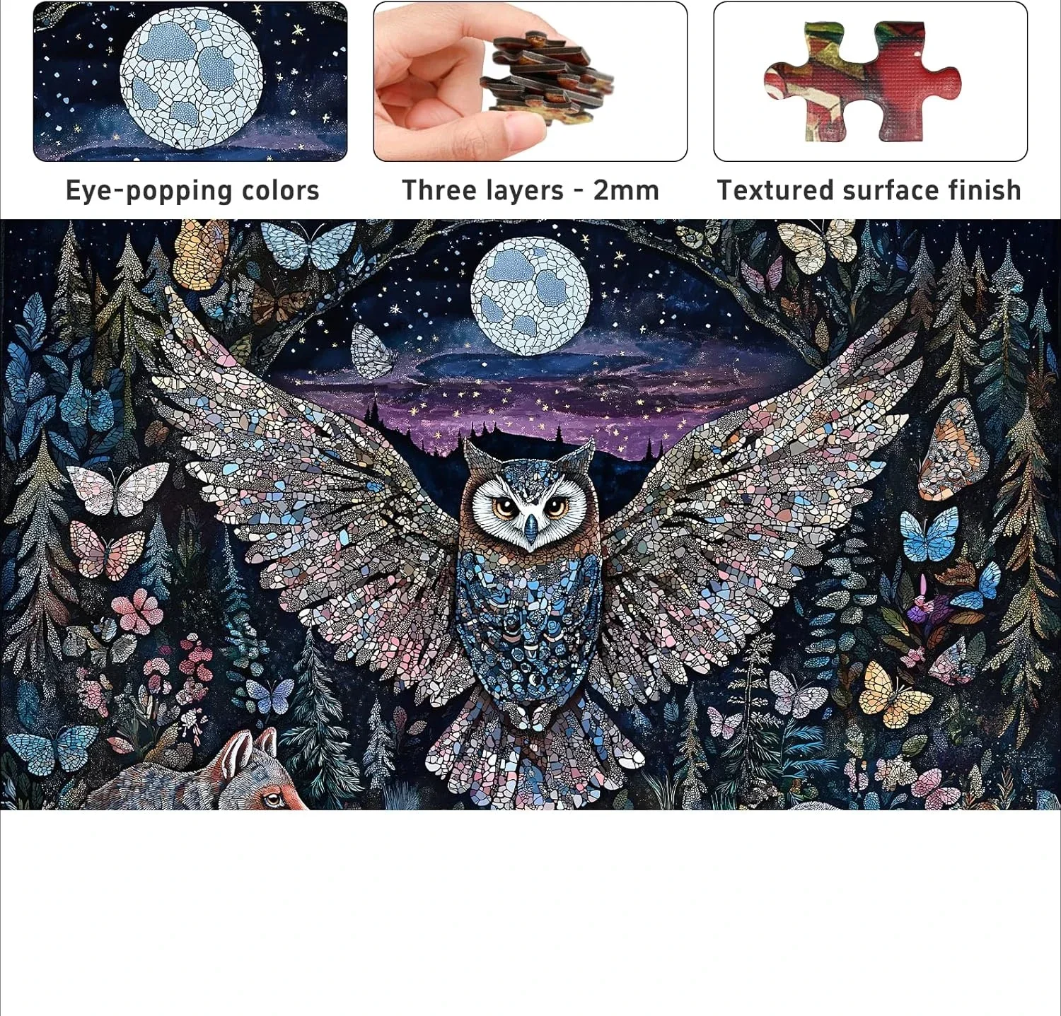 Rompecabezas de madera de búho, 120/300/500/520/1000/1314 Uds., desafiante actividad familiar, juegos de suelo para sala de juegos, dormitorio y sala de estar